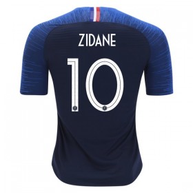 Camisolas de Futebol França Zidane 10 Equipamento Principal Copa do Mundo 2018 Manga Curta